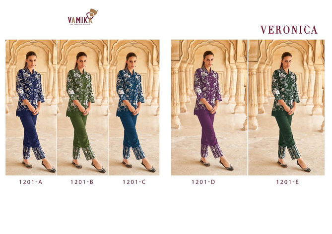 Veronica By Vamika Ladies Top With Pant Western Catalog